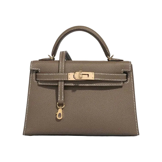 Hermes Kelly Mini Epsom Etoupe - vue 1