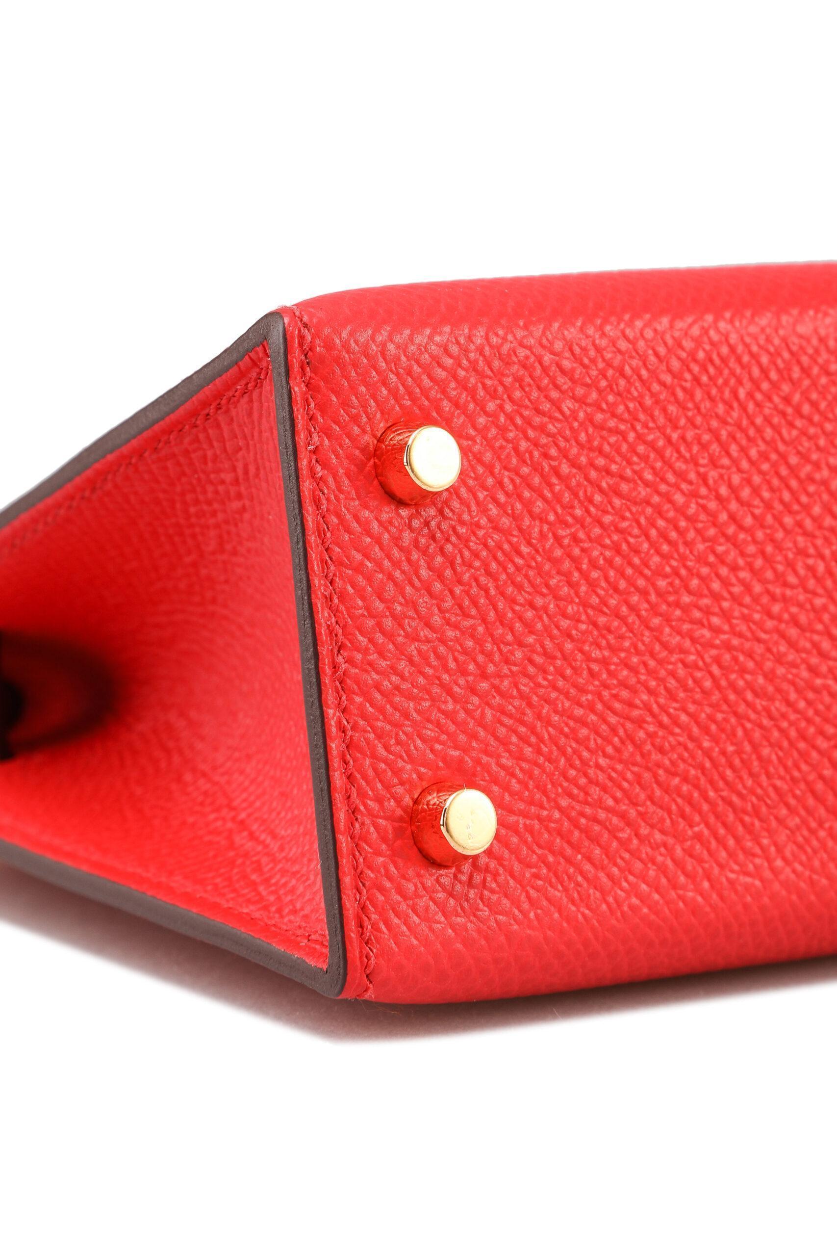 Hermes Mini Kelly 20 Rouge - vue 5