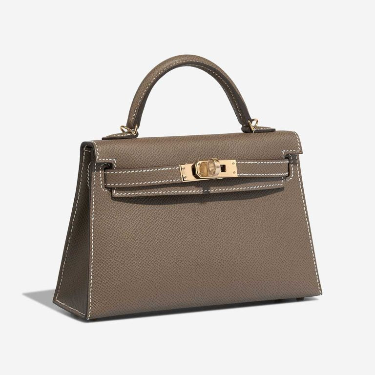 Hermes Kelly Mini Epsom Etoupe - vue 4